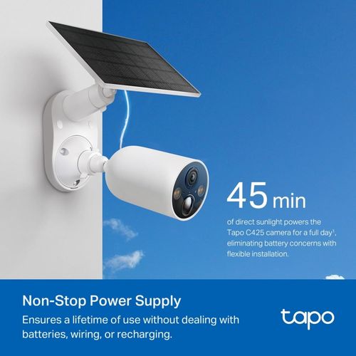 Tapo C425 Caméra WIFI Extérieure Solaire Kit 2K - 3