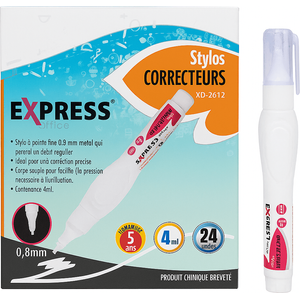 Stylo Correcteur Express 7ml 0.8mm 24pcs