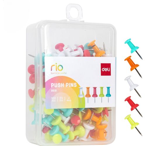 Punaise Deli RIO Push Pins 35 pcs 23mm