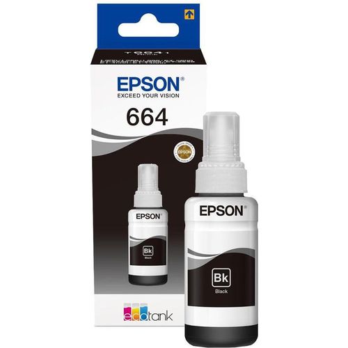 Epson 664 BK  Noir - Bouteille d'encre Epson d'origine