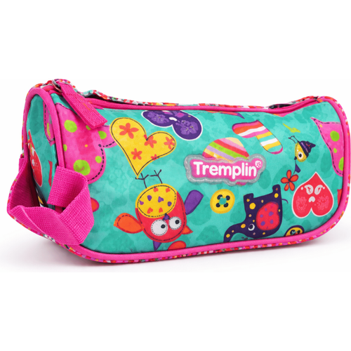 Trousse scolaire Tremplin turquoise – Motifs ludiques
