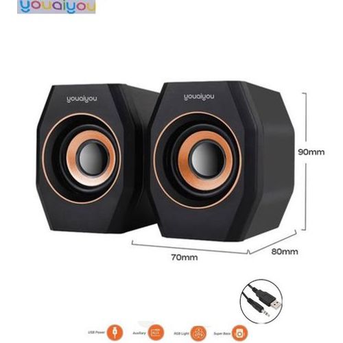 YOUAIYOU C10 Haut parleur 3.5W USB 2.0 - 3