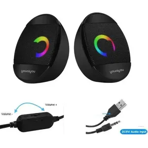 YOUAIYOU G600 Haut parleur 3.5W USB 2.0