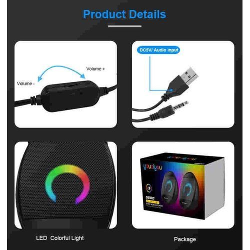 YOUAIYOU G600 Haut parleur 3.5W USB 2.0 - 3