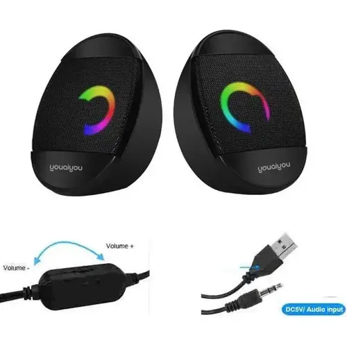 YOUAIYOU G600 Haut parleur 3.5W USB 2.0