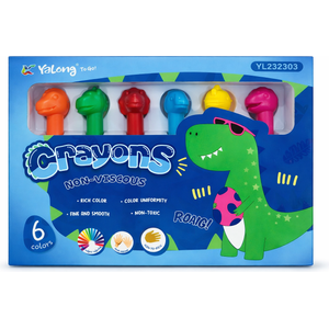 Crayons de couleur en cire se forme de dinozaur 