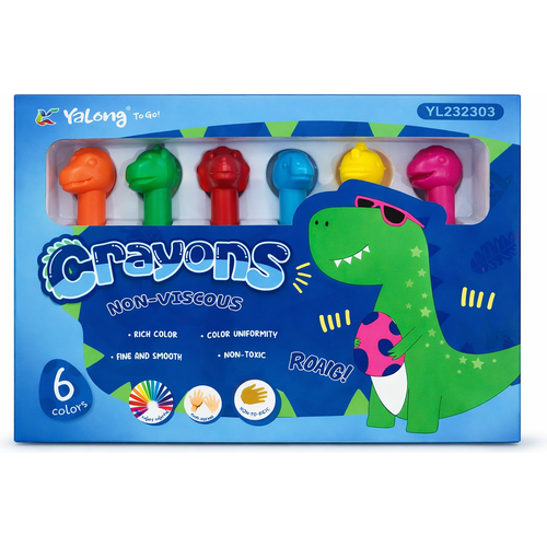 Crayons de couleur en cire se forme de dinozaur 