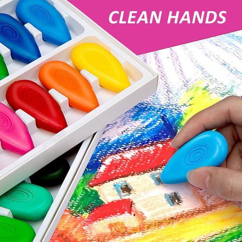 أقلام تلوين بلاستيكية  Colorino Kids – 12 لونًا بشكل قطرات للأطفال - 3