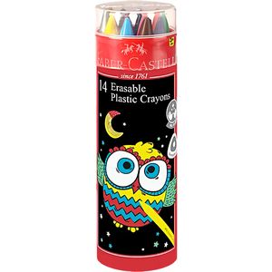 Crayons en plastique effaçables Faber-Castell – Boîte de 14 couleurs