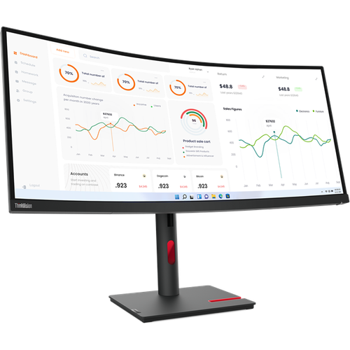 Écran incurvé 34" QHD Lenovo ThinkVision T34w-30 - 2