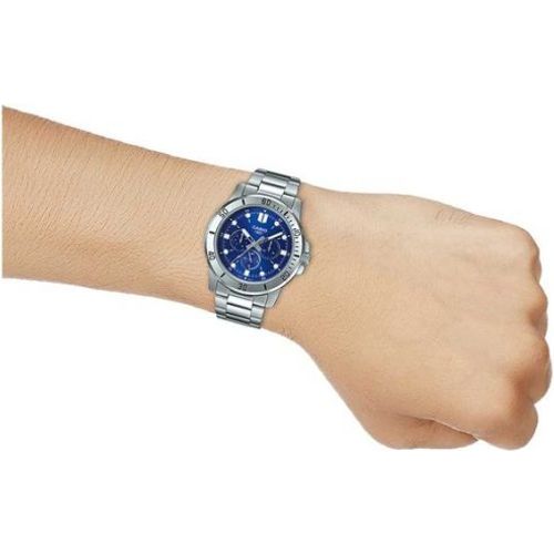 Montre Casio Homme Cadran bleu Bracelet en acier inoxydable – MTP-VD300D-2EUDF - 2