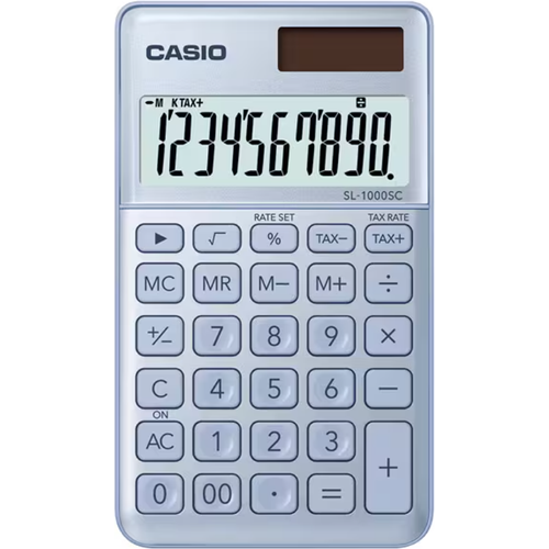 Casio SL-1000SC-BU Calculatrice de bureau – 10 chiffres