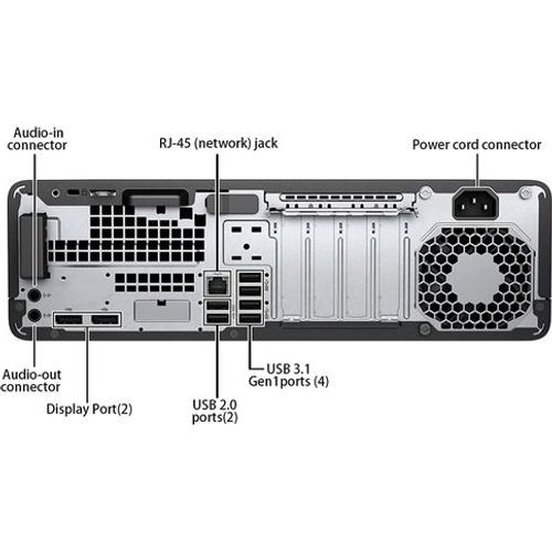 HP الديسك 800 G3 كور i5-6500 8 جيجا بايت 256 جيجا بايت SSD - مجدد - 2