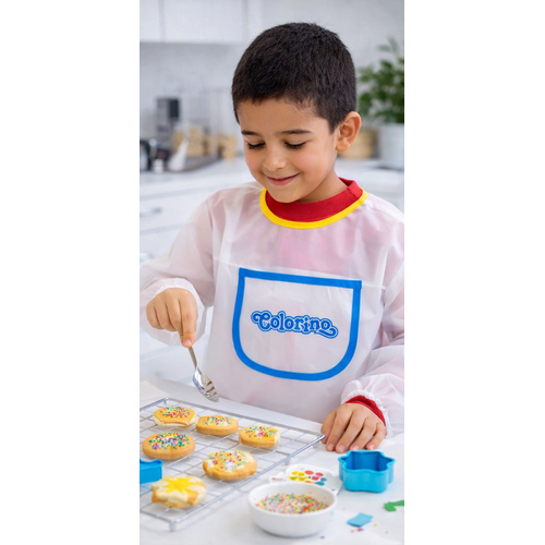 مريلة أطفال كولورينو بأكمام طويلة – عمر 3-6 سنوات - 3