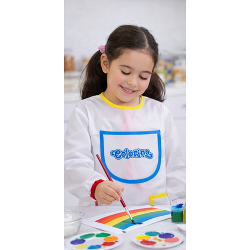 مريلة أطفال كولورينو بأكمام طويلة – عمر 3-6 سنوات - 4