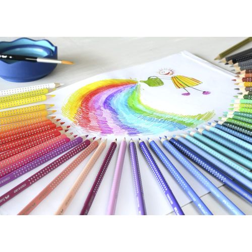 أقلام تلوين مائية فابر كاستل غريب – علبة 24 قلم – قبضة مريحة - 4