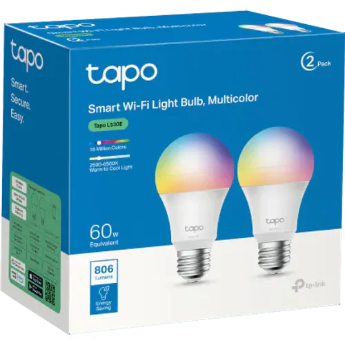 Ampoule connectée Wi-Fi intelligente multicolore Tapo L530E - Pack de 2