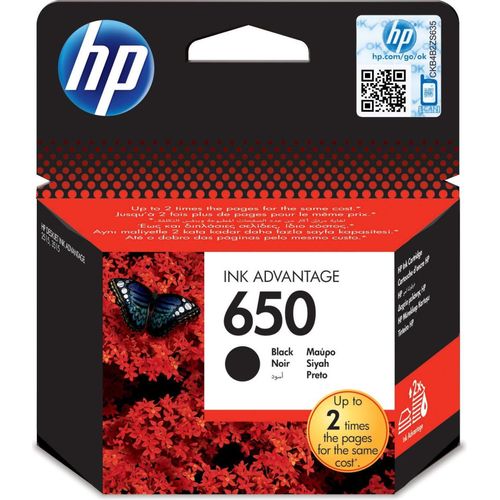HP 650 Noir - Cartouche d'encre HP d'origine