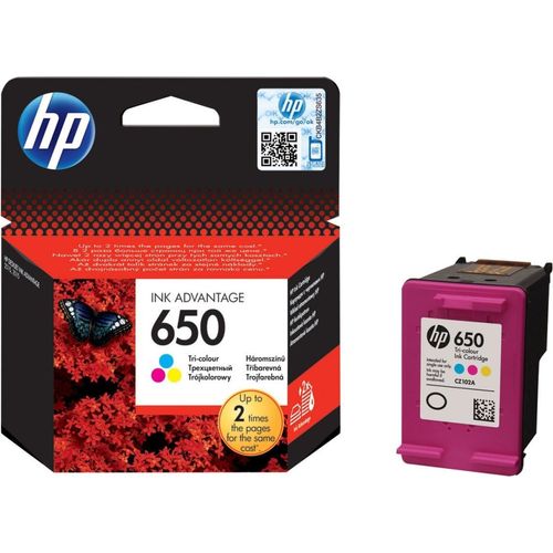HP 650 trois couleurs - Cartouche d'encre HP d'origine