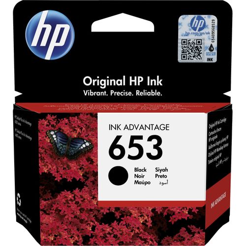 HP 653 noir - Cartouche d'encre HP d'origine Ink Advantage