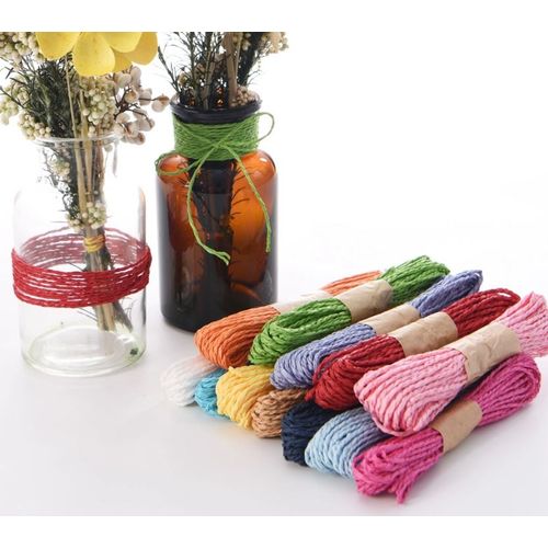 Cordes en Papier Torsadé 2 mm x 10 m – Ficelle Décorative Multicolore pour Loisirs Créatifs et Emballage au Maroc - 4