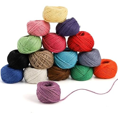 Ficelle de jute colorée 1mmx25m