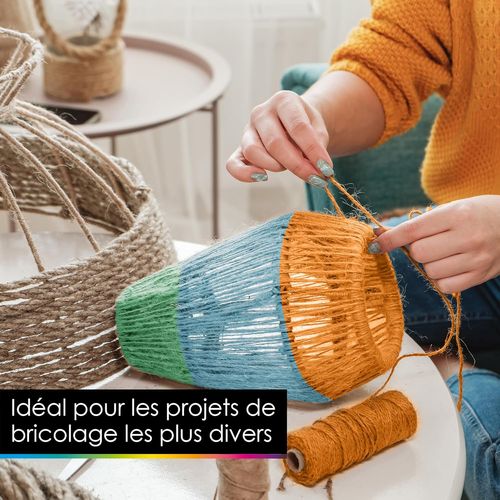 Ficelle de jute colorée 1mmx25m - 3