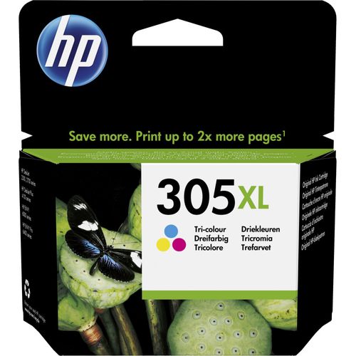 HP 305XL trois couleurs - Cartouche d'encre grande capacité HP d'origine