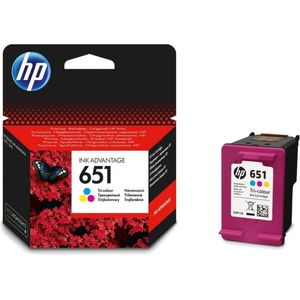 HP 651 trois couleurs - Cartouche d'encre HP d'origine