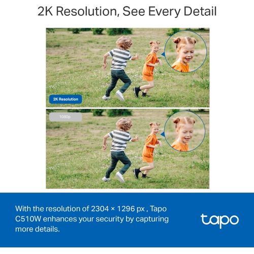 TAPO C510W - 2K 3MP Full-color - Caméra extérieure WiFi - 4